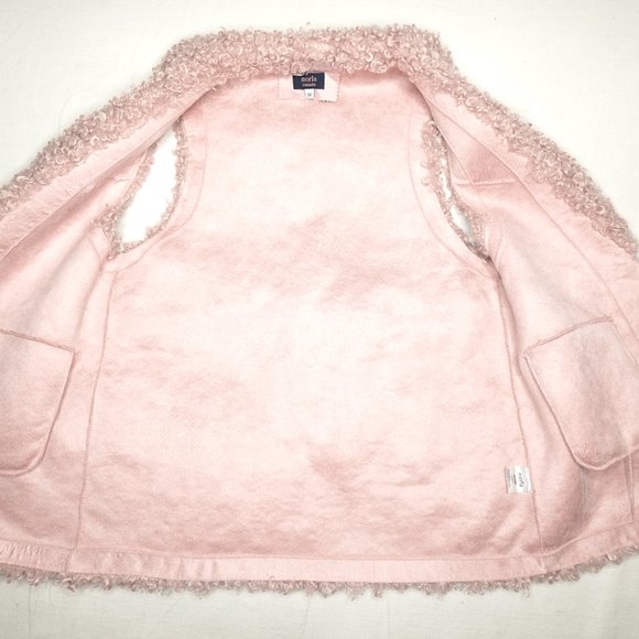 Norla Canada Vest Women's Medium Curly Poodle Sherpa Polyester Fleece - Picture 6 of 10